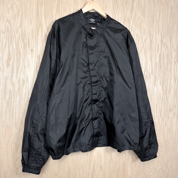 Harley-Davidson Genuine MotorClothes Black Windbreaker Jacket 2XL - Picture 4 of 14